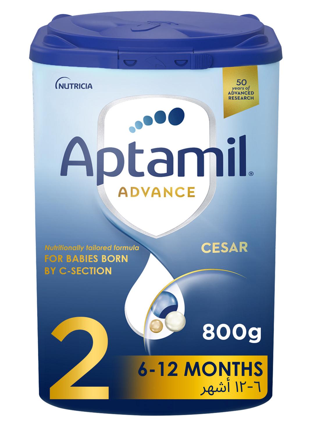 Aptamil Advance Cesar 2 Follow On Formula Milk Plain 800grams Single
